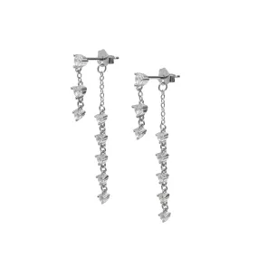 Crystal Dangle Earring in Silver