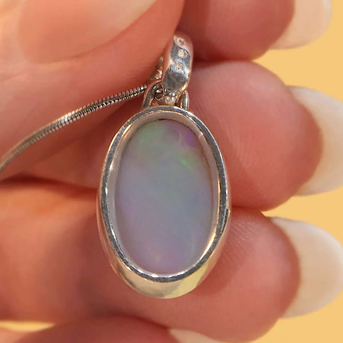 Crystal Opal & Sterling Silver Pendant