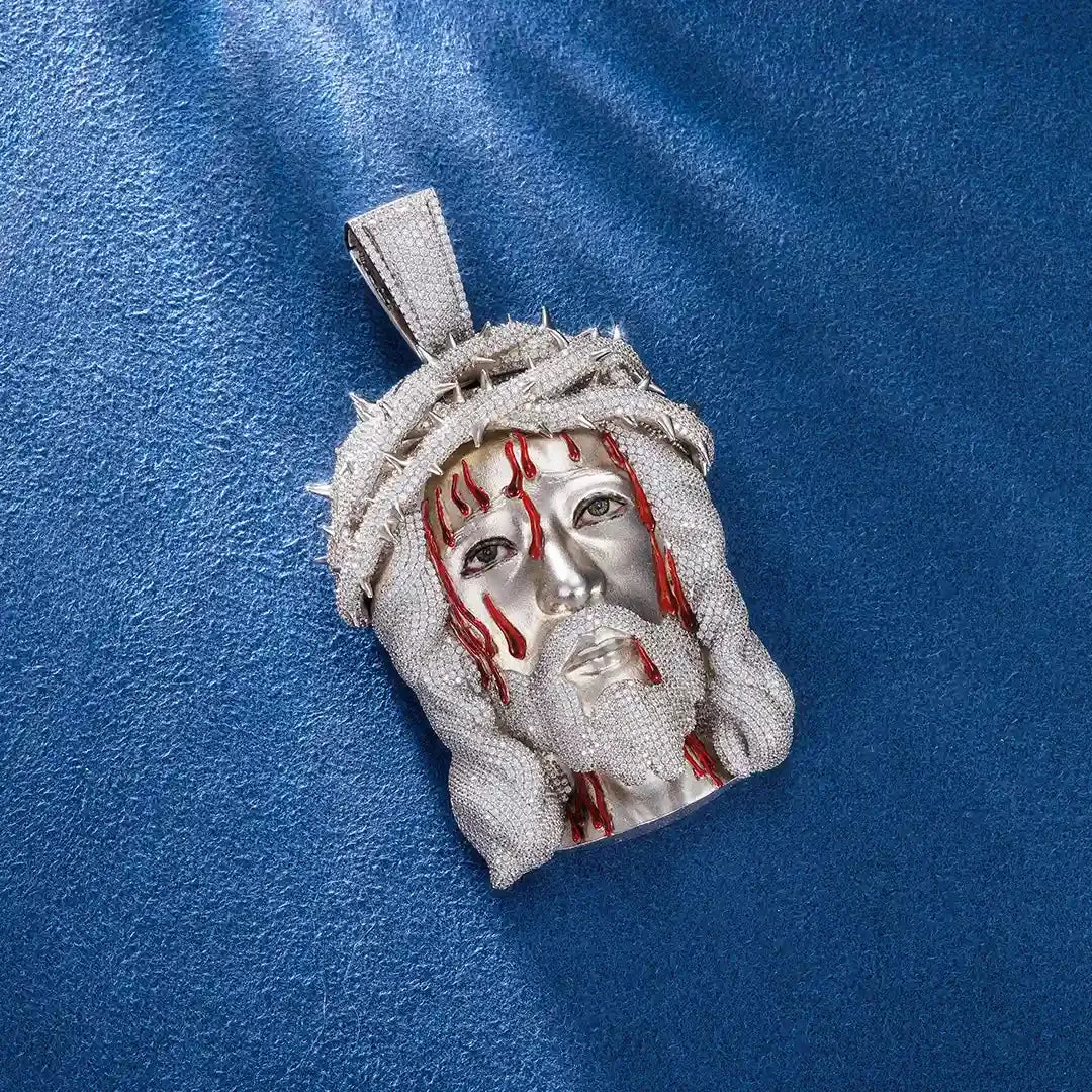 Custom Blood Dripping Jesus Face Pendant