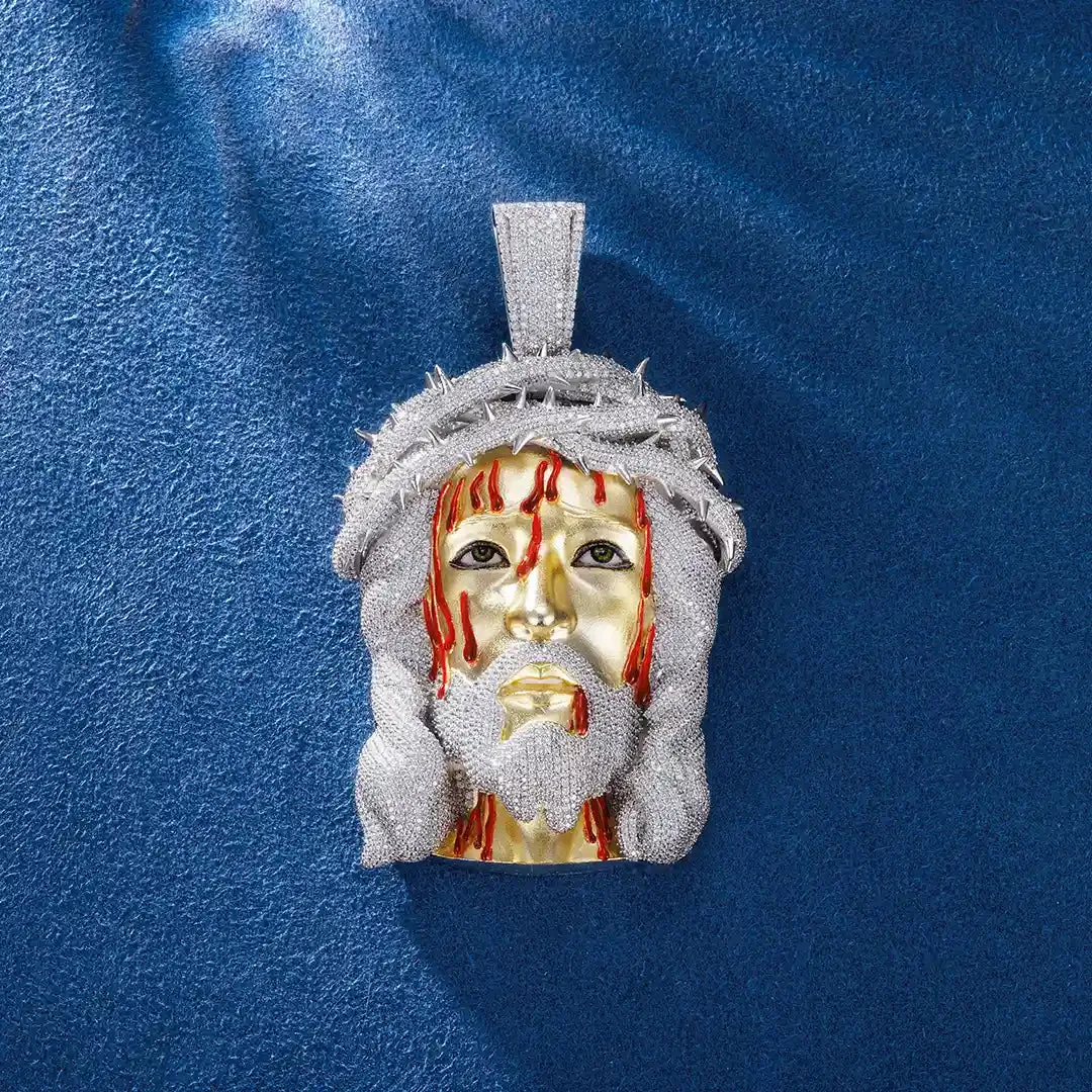 Custom Blood Dripping Jesus Face Pendant