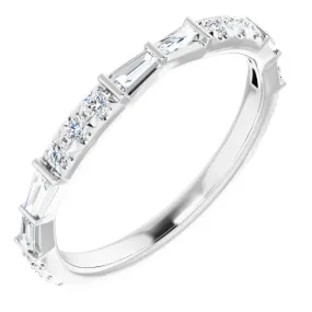 Diamond French Set Eternity Band