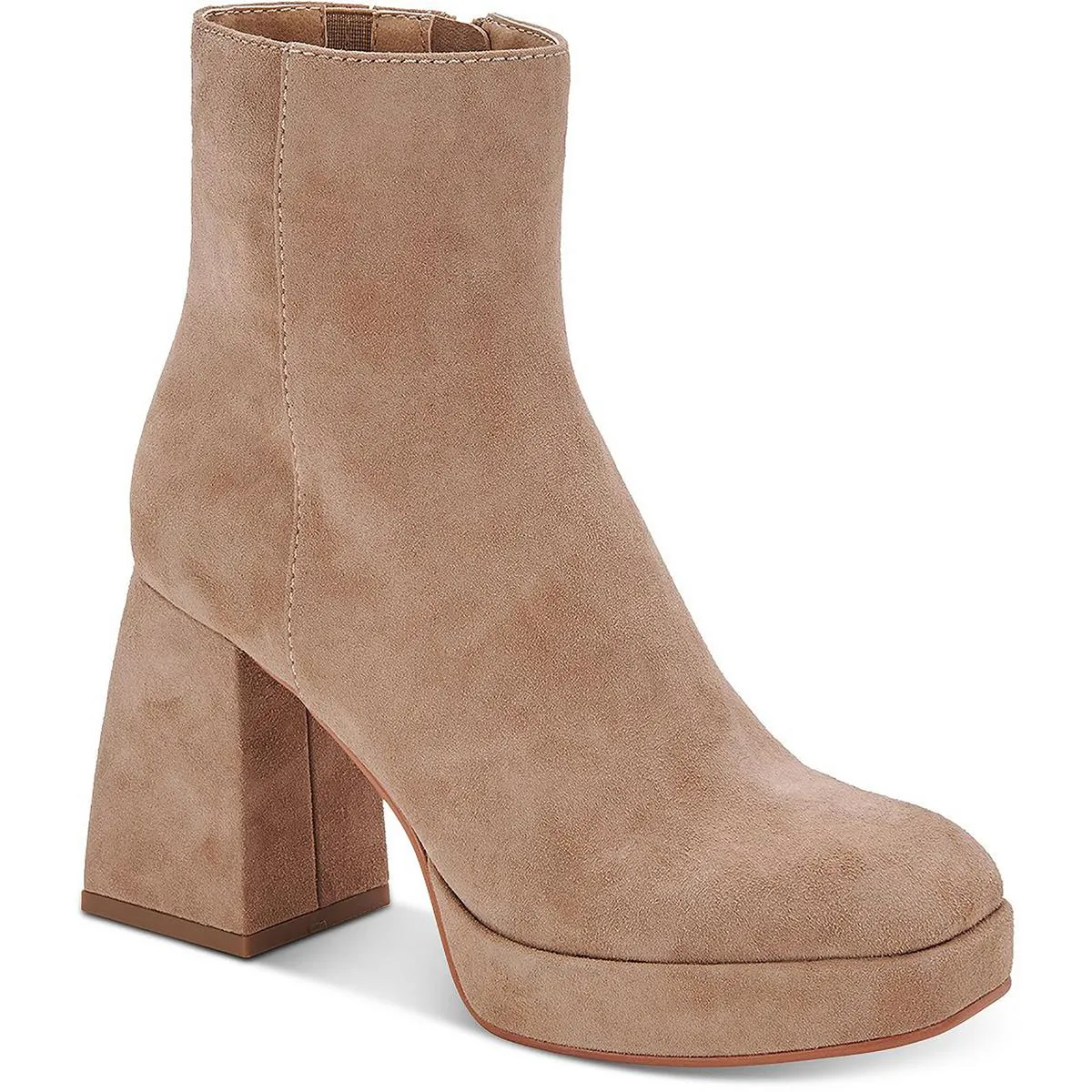 Dolce Vita Womens Ulyses Suede Zip Up Ankle Boots