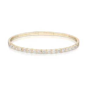 Emerald Cut Diamond Flexi Bracelet