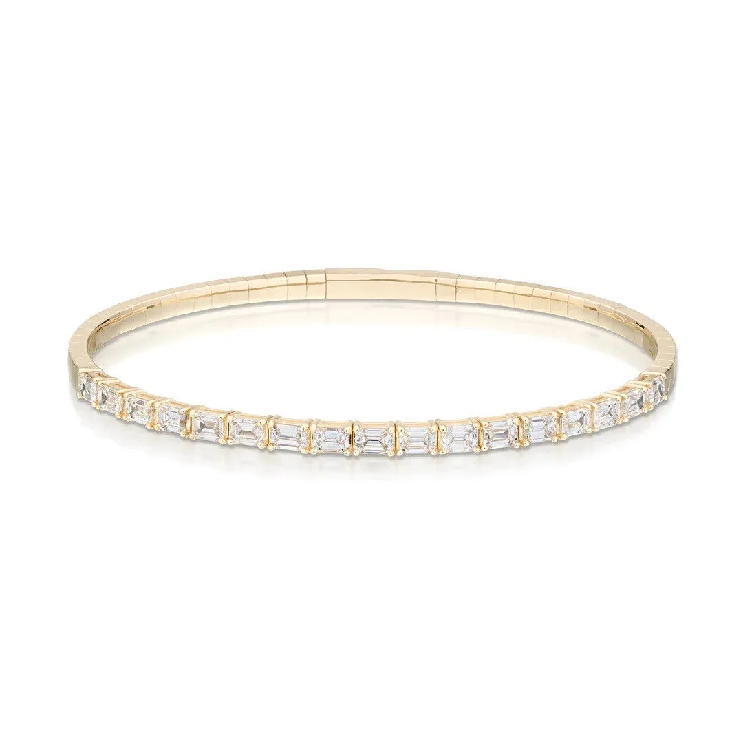 Emerald Cut Diamond Flexi Bracelet