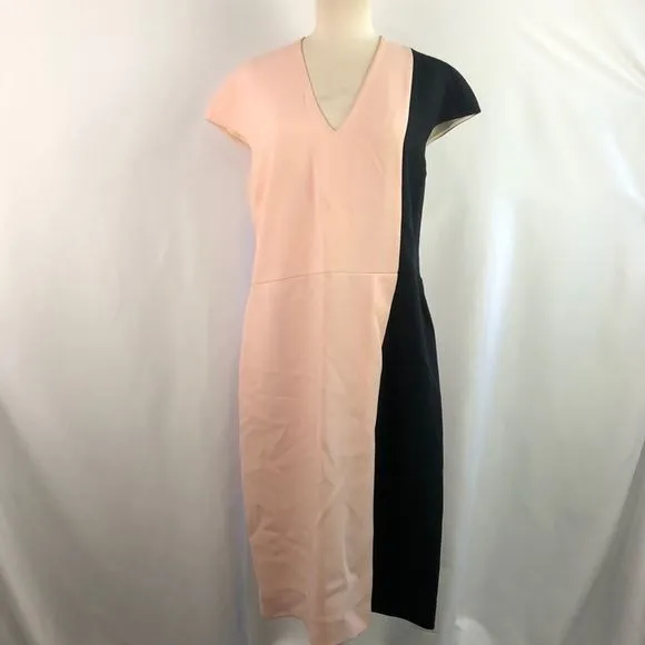 FendiPinkBlack Color Block Dress