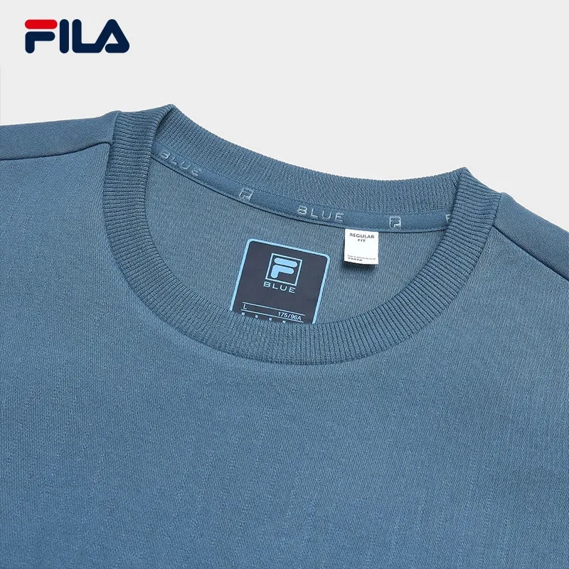 FILA CORE NORDIC POLAR LIGHT & ICEBREAKER CRUISE WHITE LINE BLUE Men Pullover Sweater in Blue