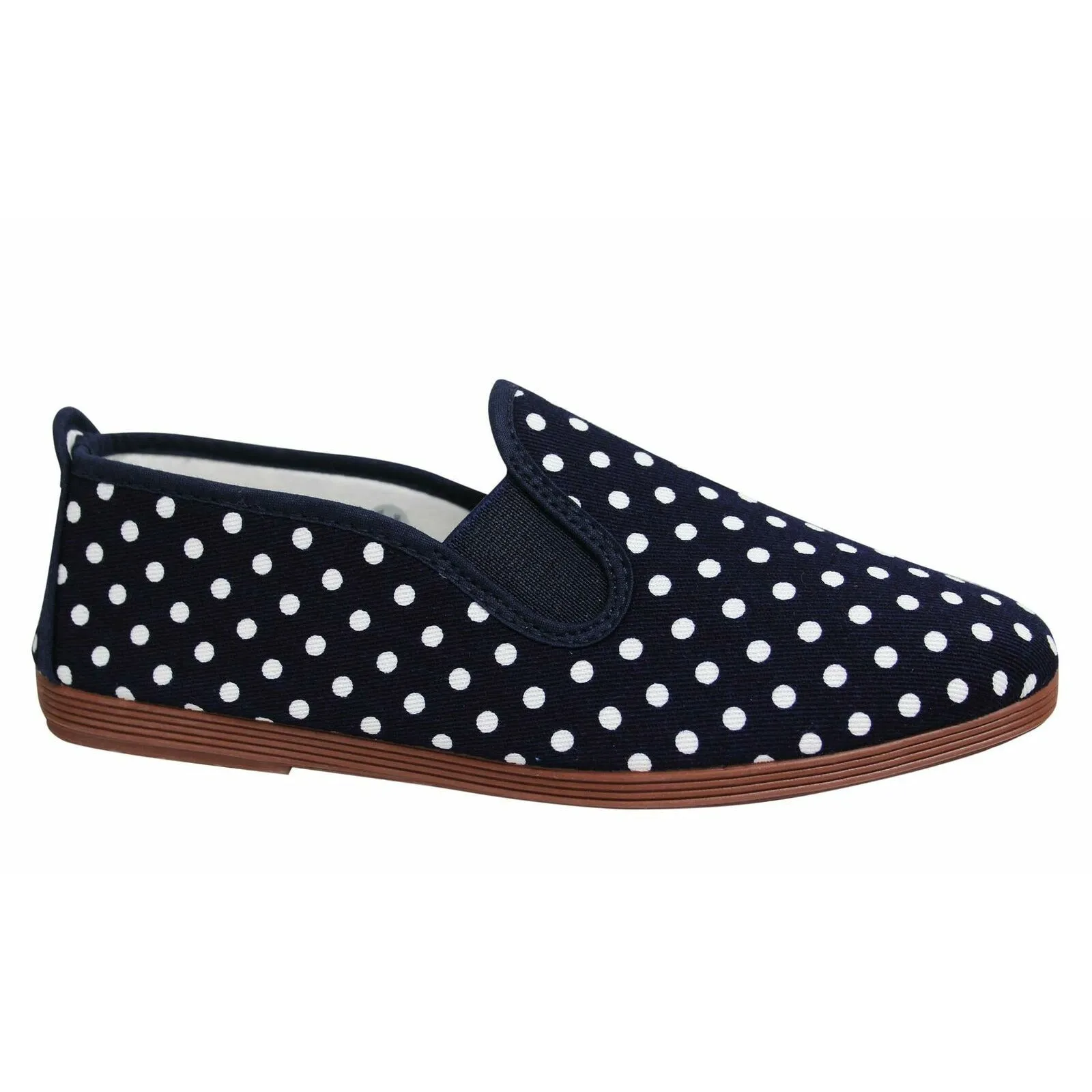 Flossy Style Gallur Unisex Espadrille Slip On Plimsolls Shoes 5556 Navy