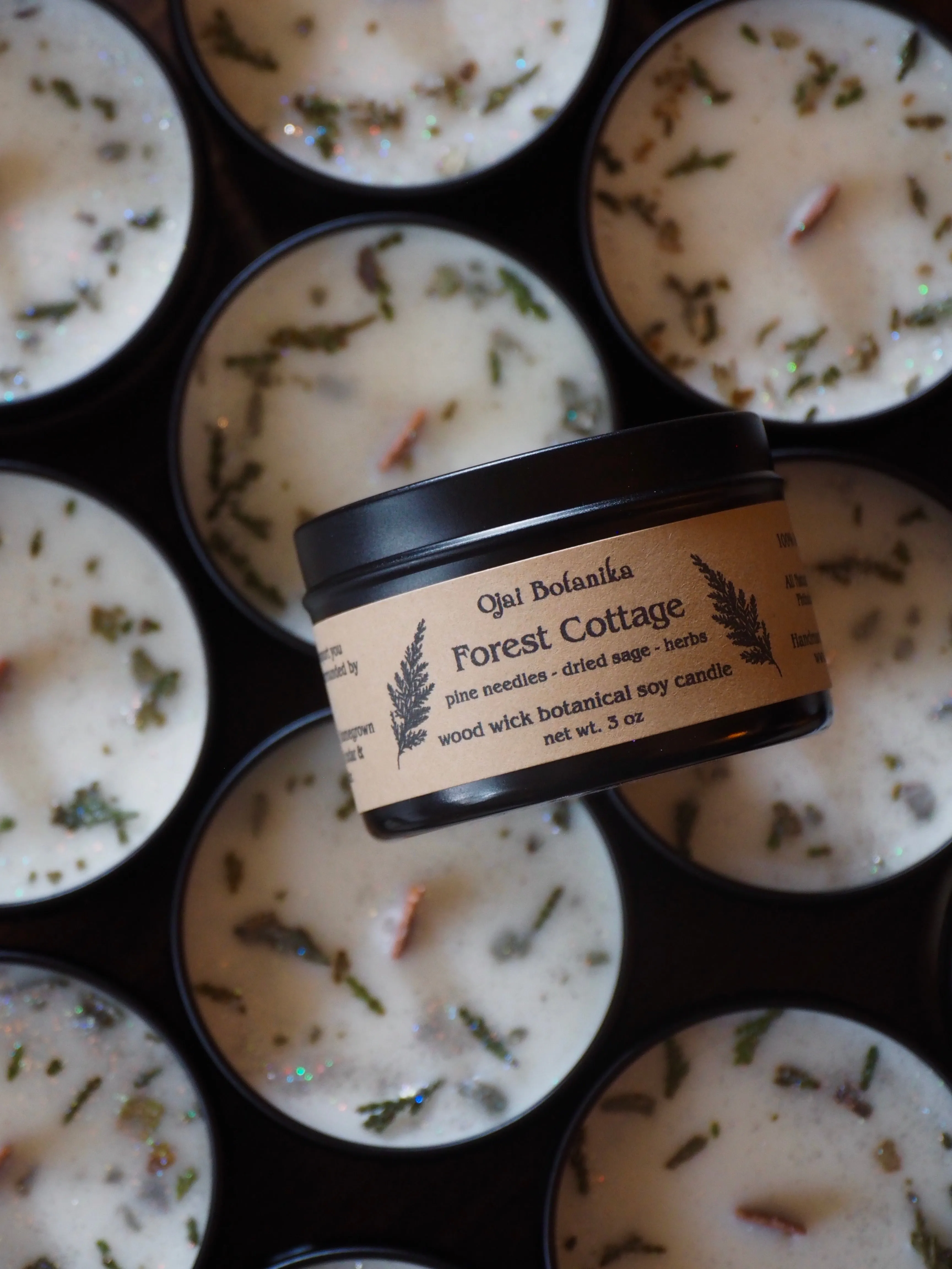 Forest Cottage - Pine Needle & Sage - Wood Wick Soy Candle - Limited Edition