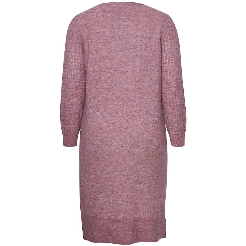 Fransa Plus Sandy Knitted Dress in Rose Melange