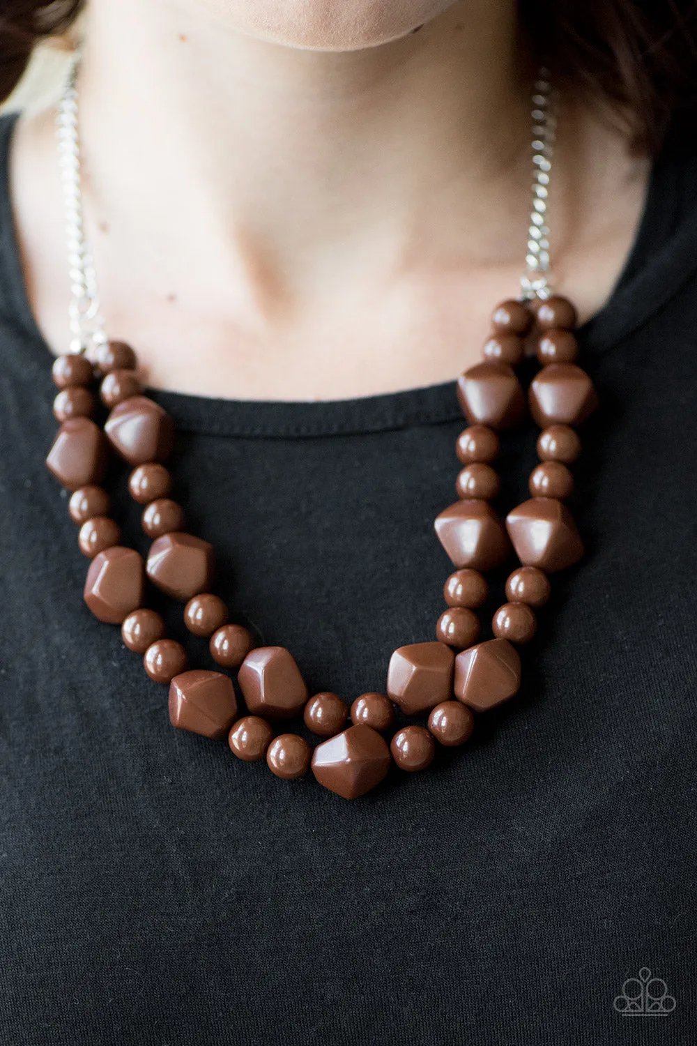 Galapagos Glam Brown Necklace Set