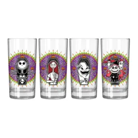 Glass Set -The Nightmare Before Christmas - 4 Pcs 10oz