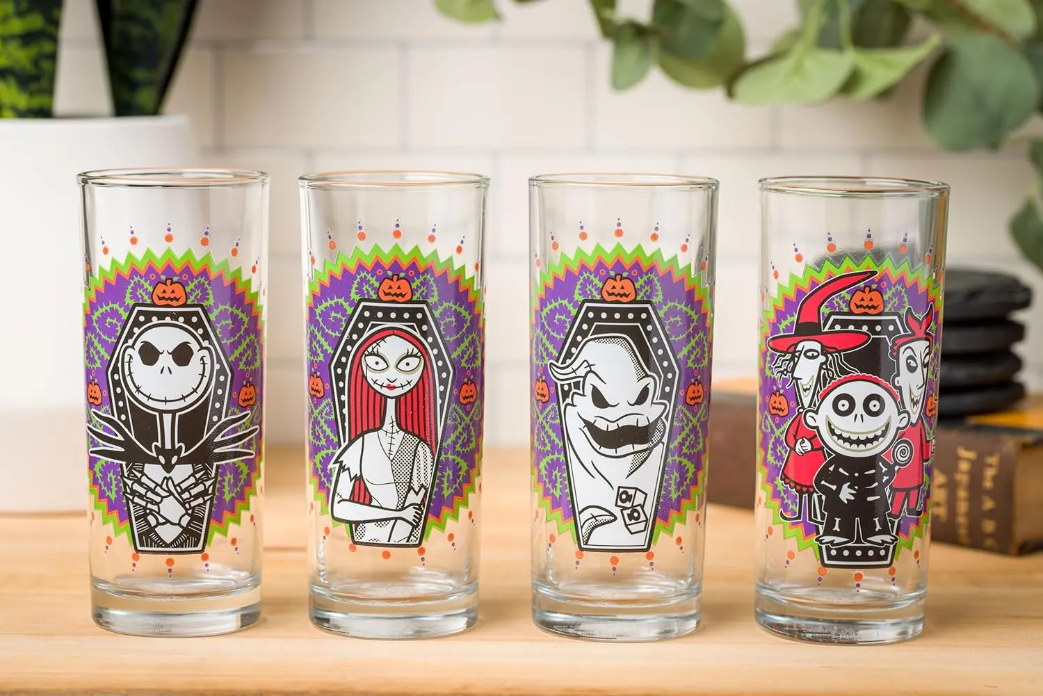 Glass Set -The Nightmare Before Christmas - 4 Pcs 10oz