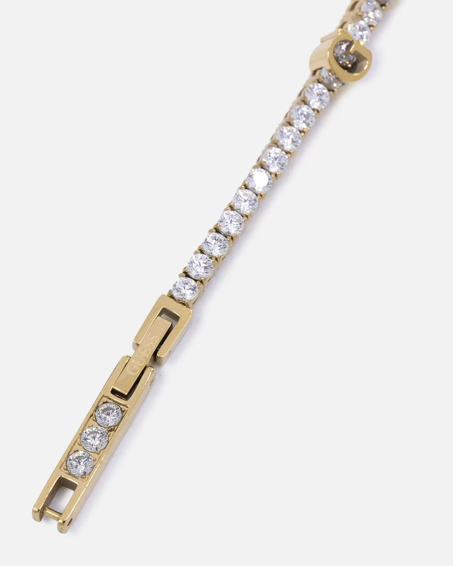 Guess Mainline Women's Arm Party Guess Tennis Bracelet Yellow Gold