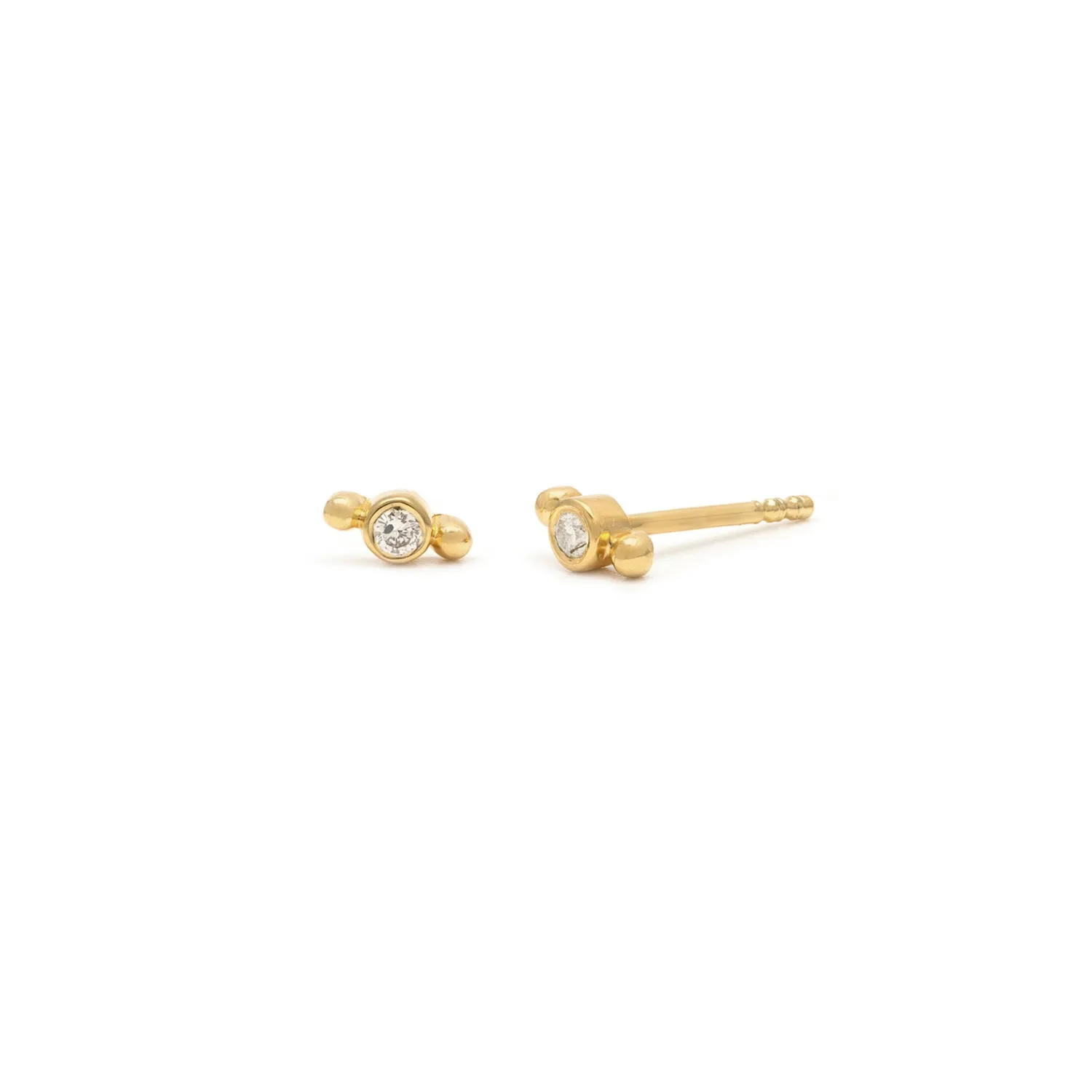 Isla Studs | 14k Gold & Diamond