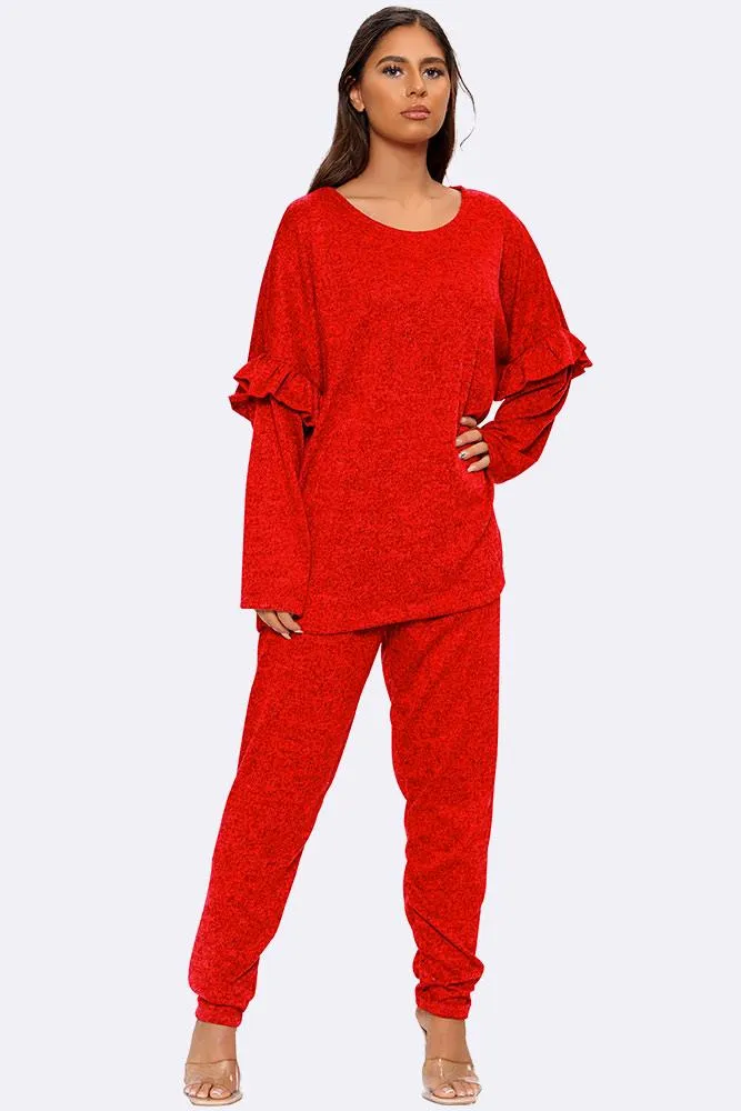 Italian Frill Detail Loungewear Set