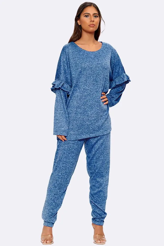 Italian Frill Detail Loungewear Set