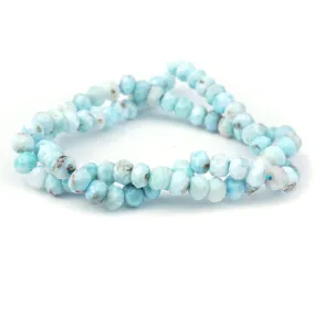 Larimar Natural 4X6mm Rondelle Faceted AA Grade - 15-16 Inch