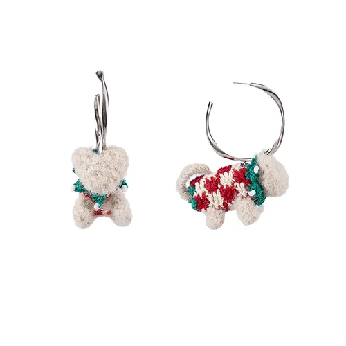 LB Hand Crochet Companion Cat Cute Earrings Christmas LOJL88