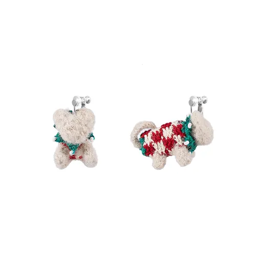 LB Hand Crochet Companion Cat Cute Earrings Christmas LOJL88