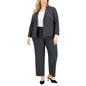 Le Suit Womens Plus Kate Two Button Business Pant Suit