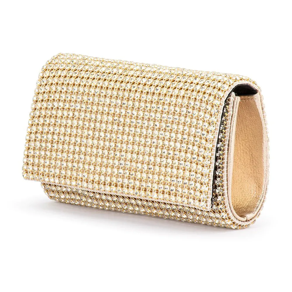 Mariana Crystal Clutch (Champagne)