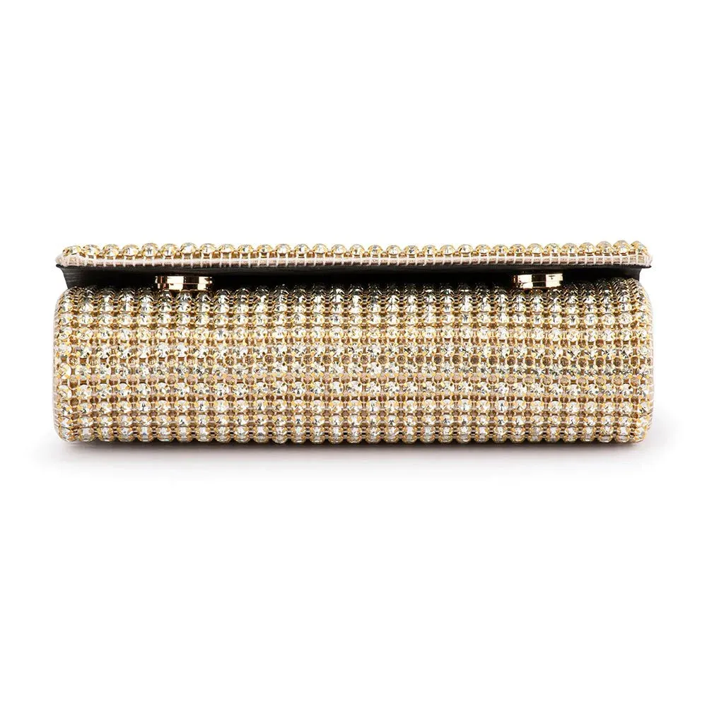 Mariana Crystal Clutch (Champagne)