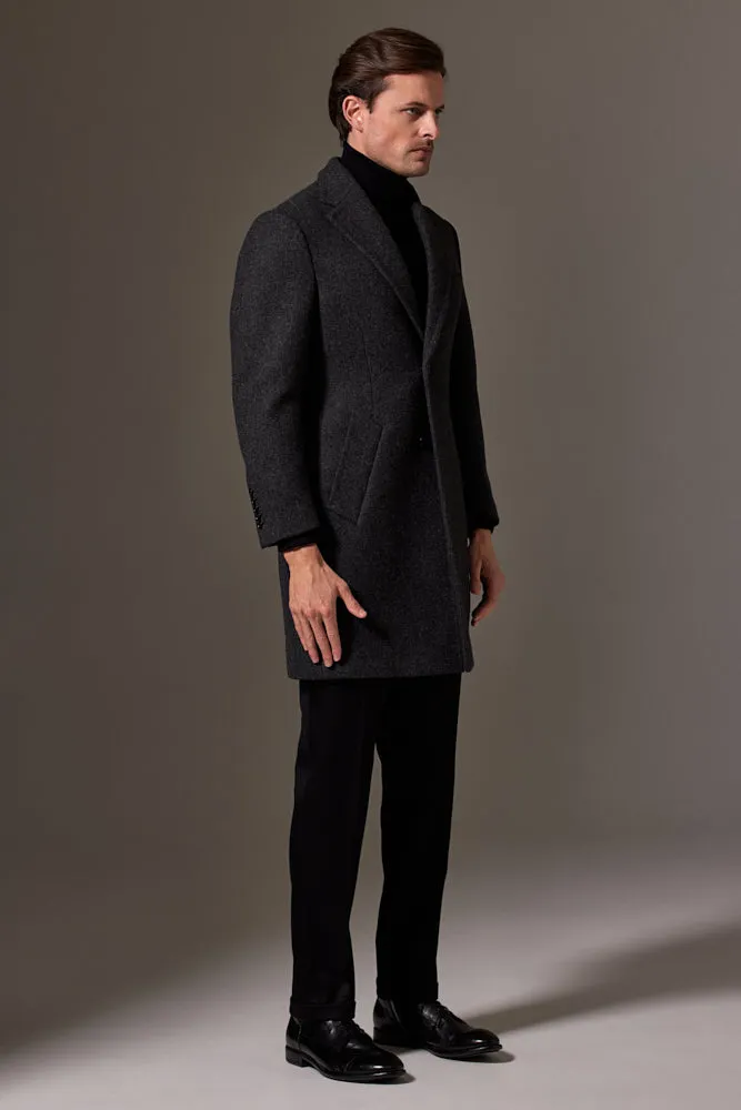 Maxwell Coat - Charcoal English Wool