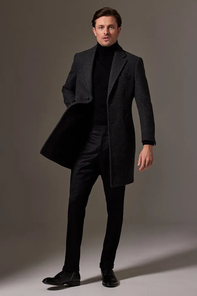 Maxwell Coat - Charcoal English Wool