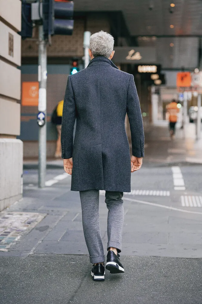 Maxwell Coat - Charcoal English Wool