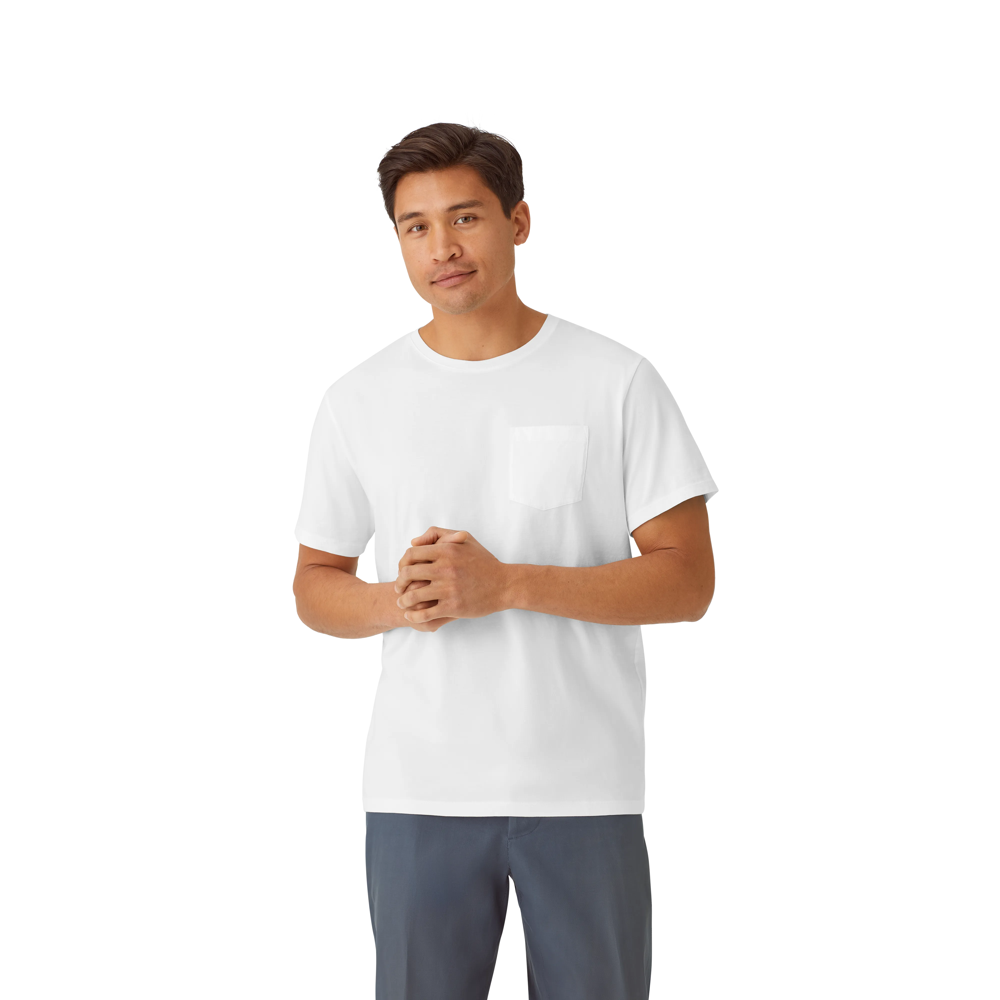 Men's Pima Cotton Pocket Crew Neck T-Shirt 3-Pack