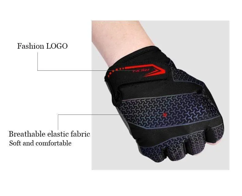 Men's Shockproof Gel Pad Cycling Glove Half Finger Sport Gloves Summer Bicycle Gym Fitness Gloves Anti-slip MTB Bike Gloves