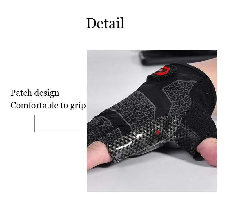 Men's Shockproof Gel Pad Cycling Glove Half Finger Sport Gloves Summer Bicycle Gym Fitness Gloves Anti-slip MTB Bike Gloves