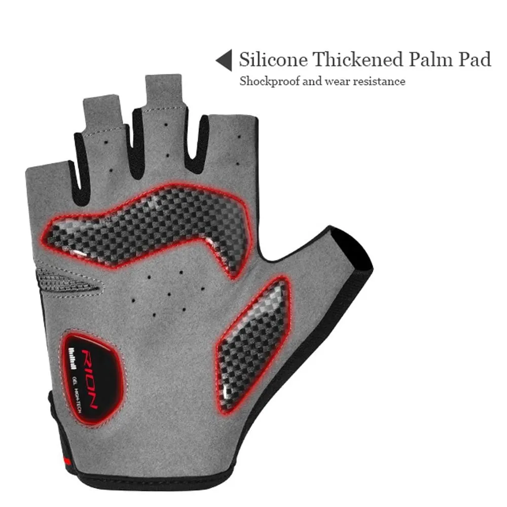 Men's Shockproof Gel Pad Cycling Glove Half Finger Sport Gloves Summer Bicycle Gym Fitness Gloves Anti-slip MTB Bike Gloves