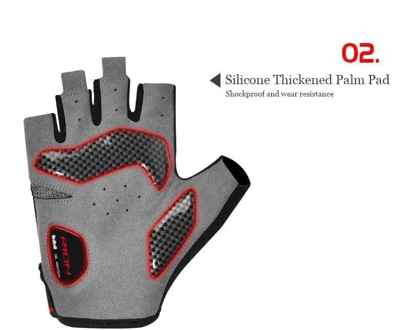 Men's Shockproof Gel Pad Cycling Glove Half Finger Sport Gloves Summer Bicycle Gym Fitness Gloves Anti-slip MTB Bike Gloves