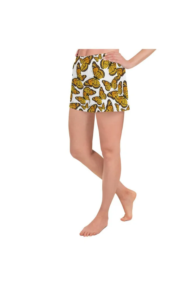 Monarch Butterflies Women's Athletic Short Shorts