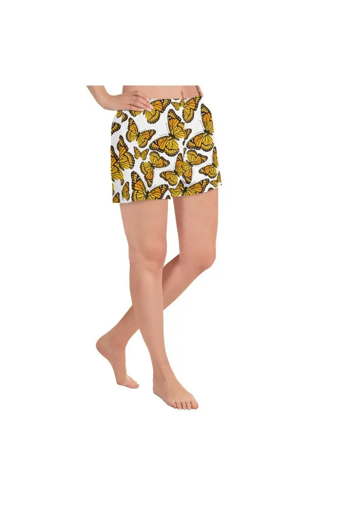 Monarch Butterflies Women's Athletic Short Shorts