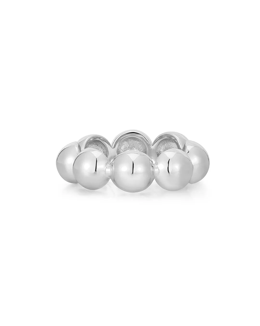 Oversized Ball Chain Ring- Silver