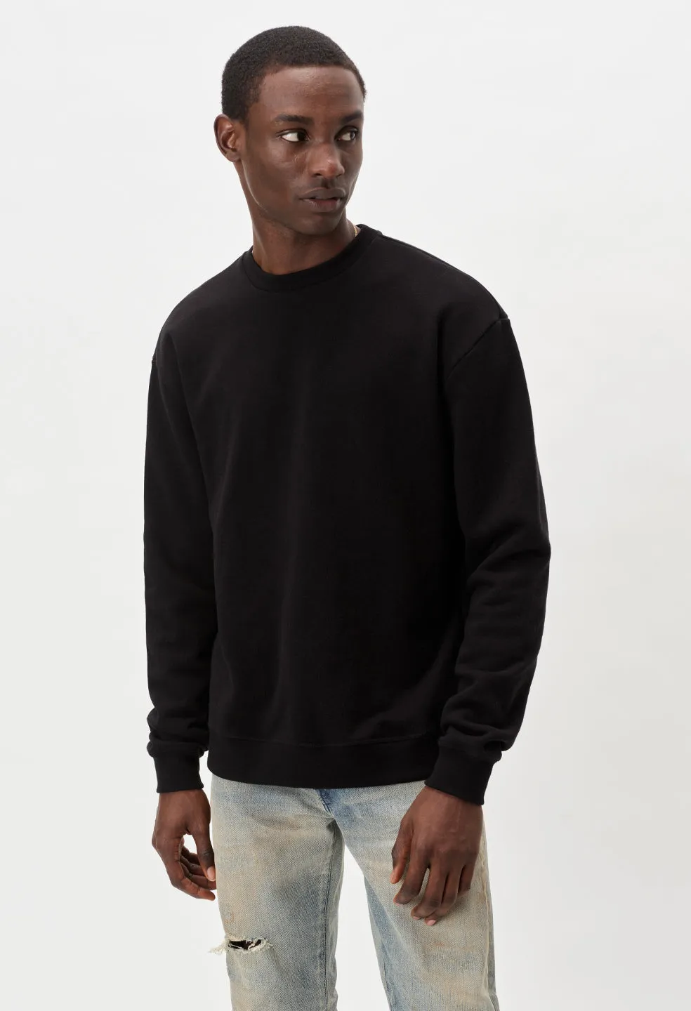 Oversized Crewneck Pullover / Black