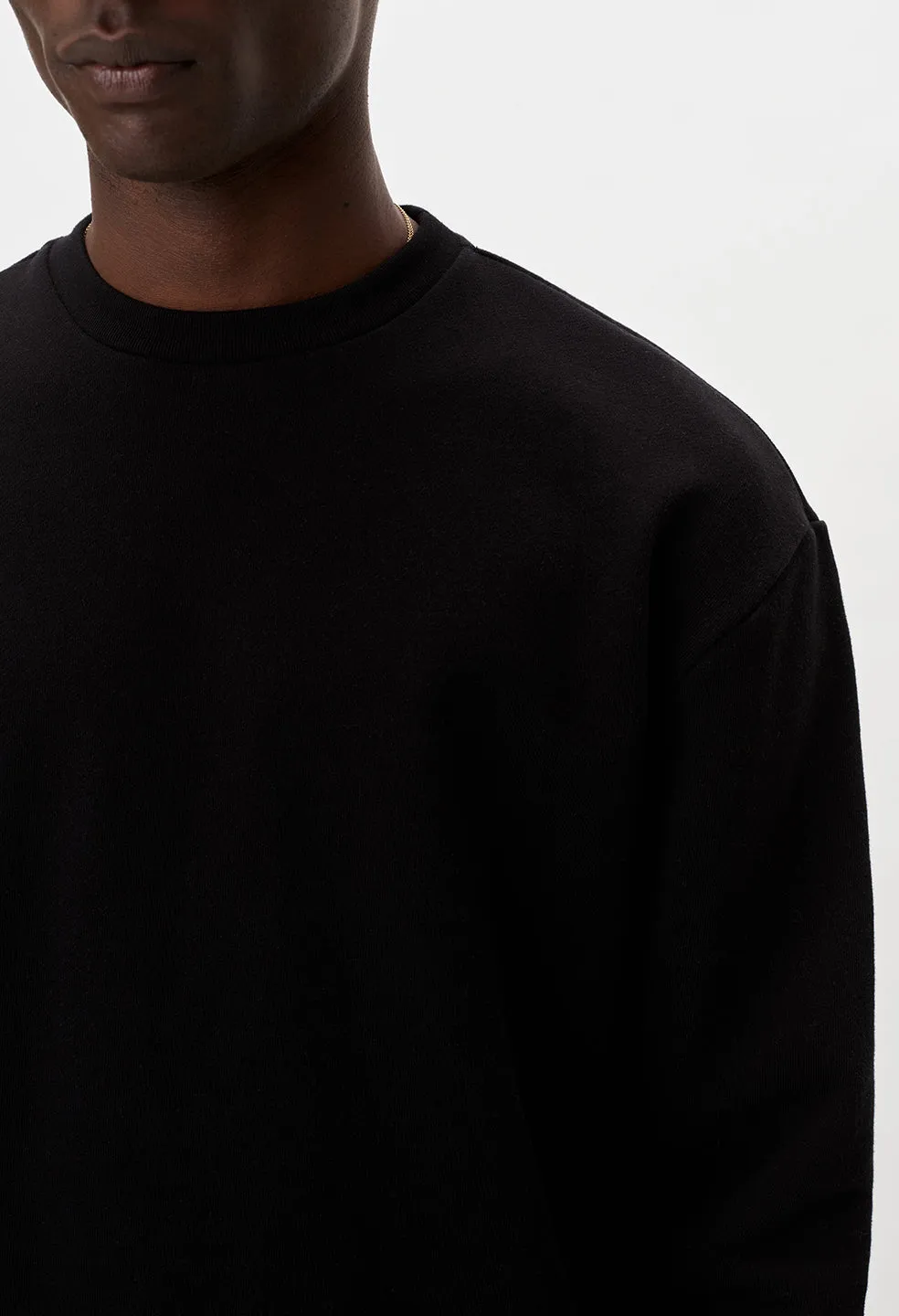 Oversized Crewneck Pullover / Black