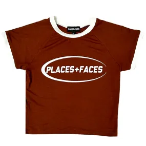 P F Baby Tee (Brown)