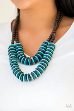 Paparazzi Dominican Disco Blue Necklace Set