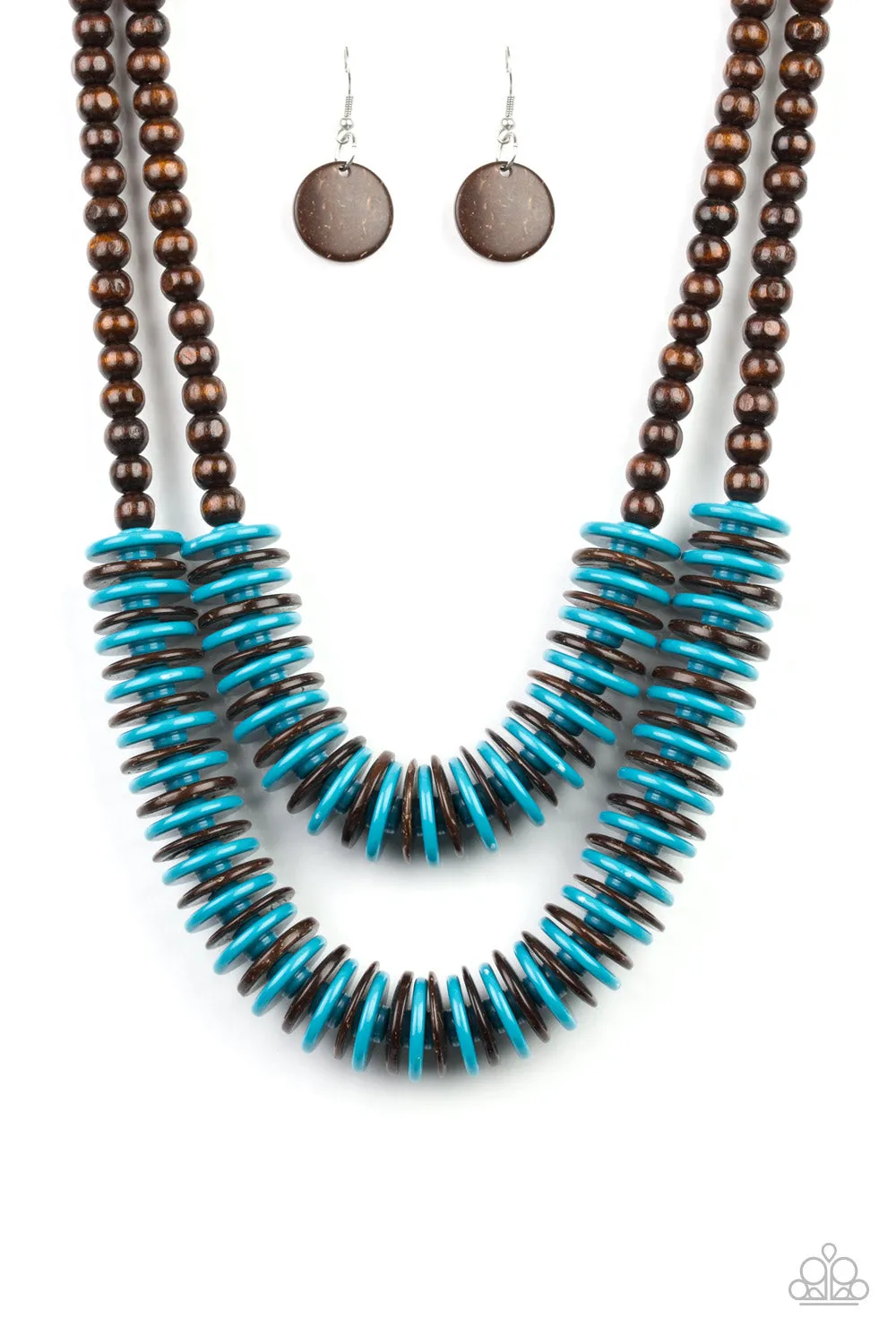 Paparazzi Dominican Disco Blue Necklace Set