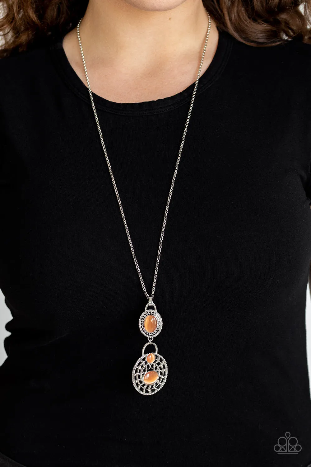 Paparazzi Hook, VINE, and Sinker Orange Necklace Set