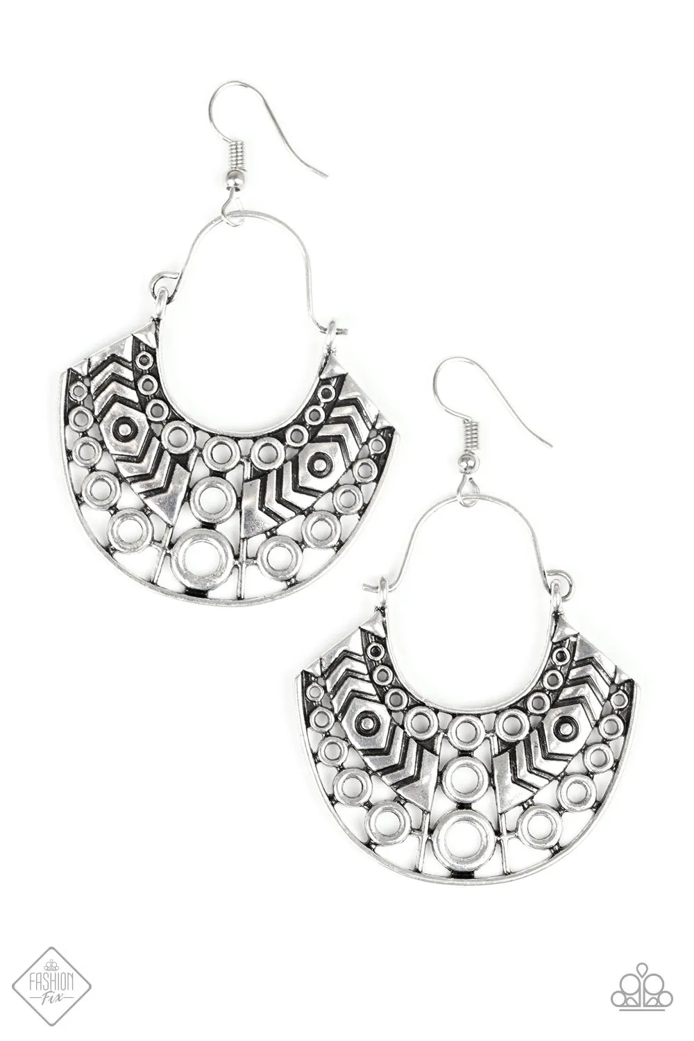 Paparazzi Indigenous Idol Silver Earrings