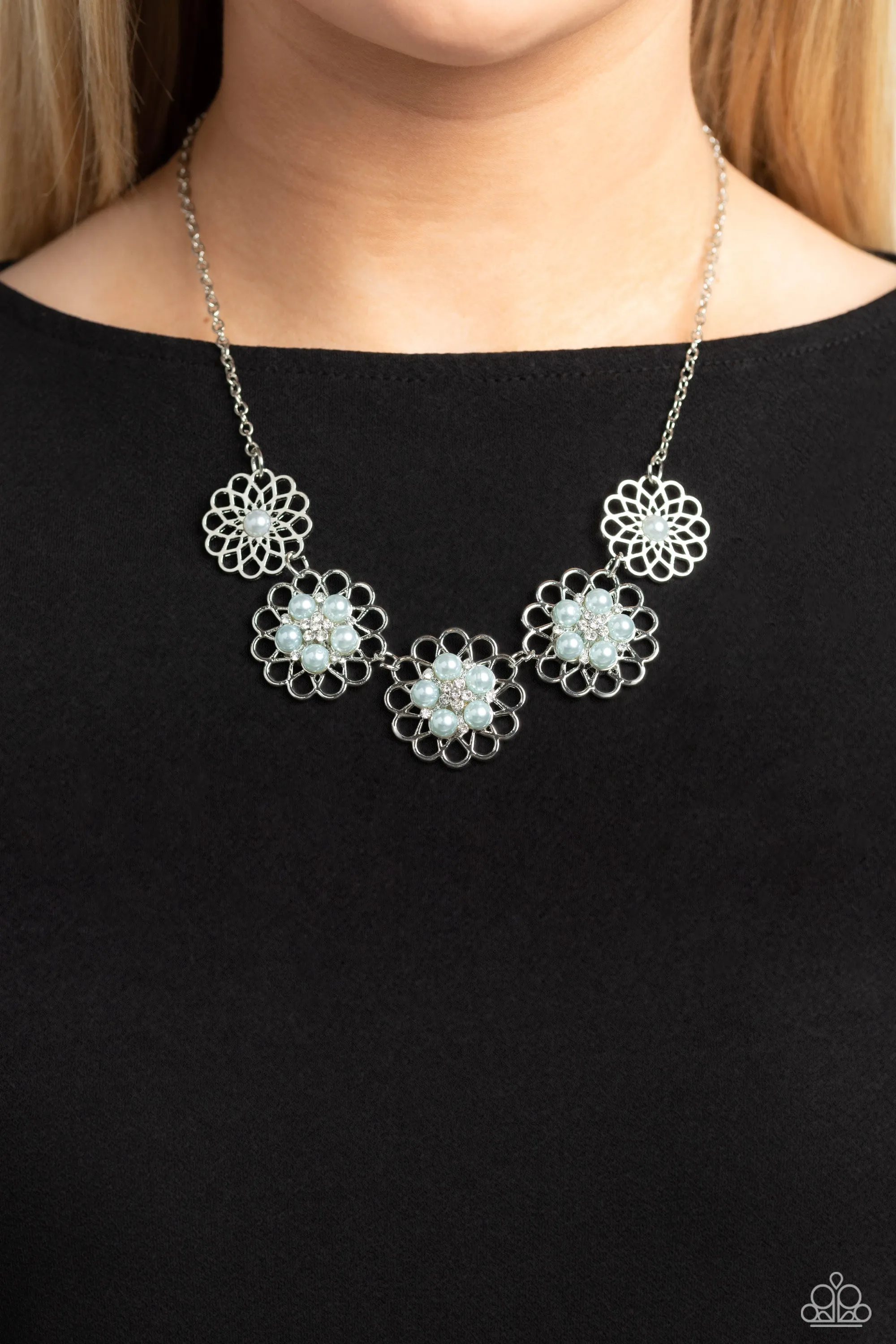 Paparazzi Mandala Mosaic - Blue Necklace