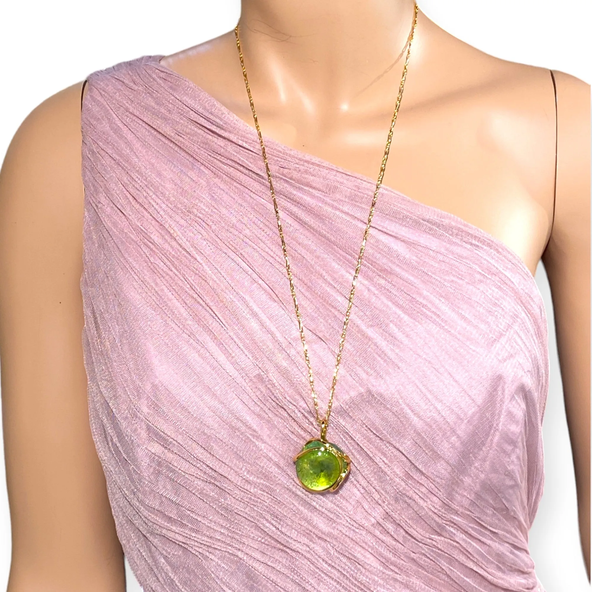 PERIDOT CRYSTAL NECKLACE