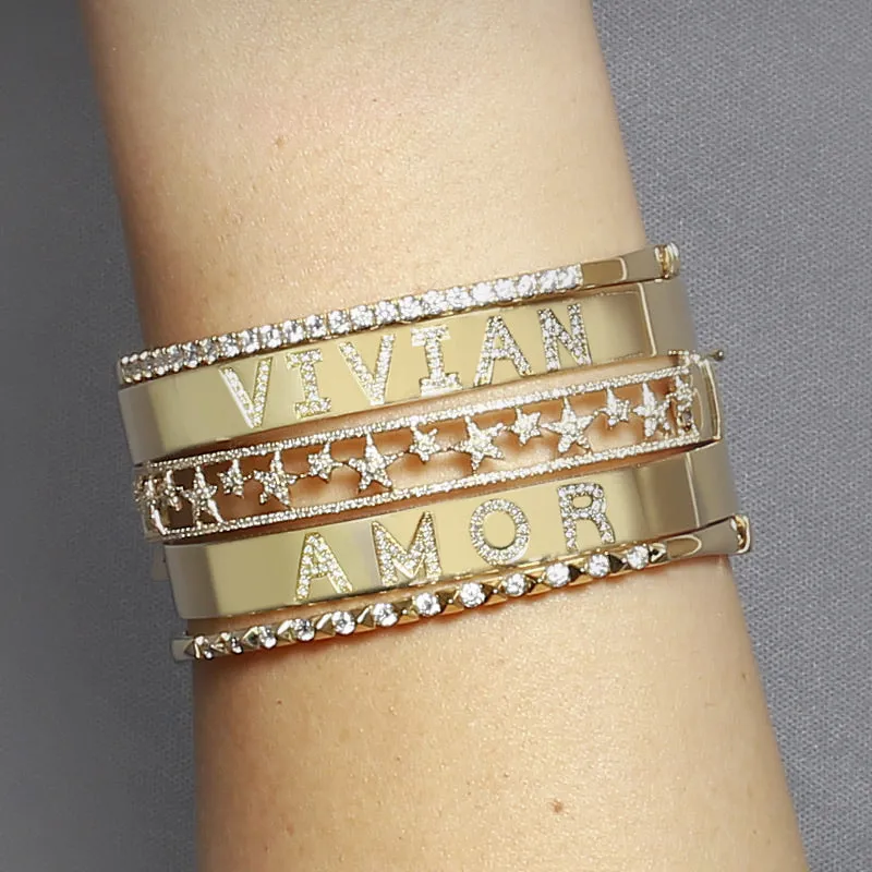 Personalized Diamond Bangle