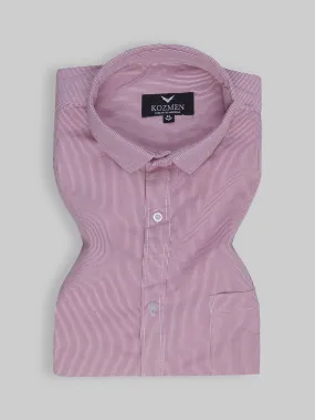 Pink Banker Striped Mens Cotton Casual Shirt