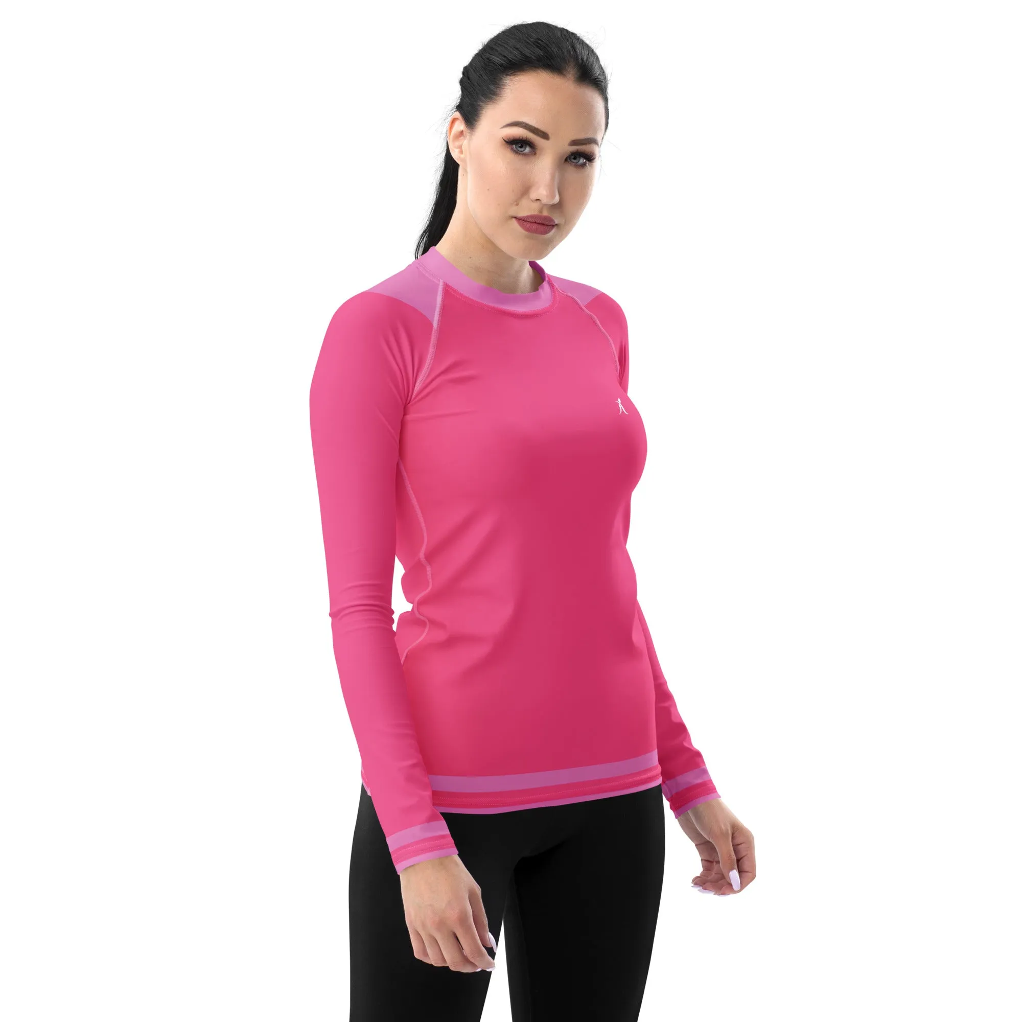 Pink Stripe Rash Guard