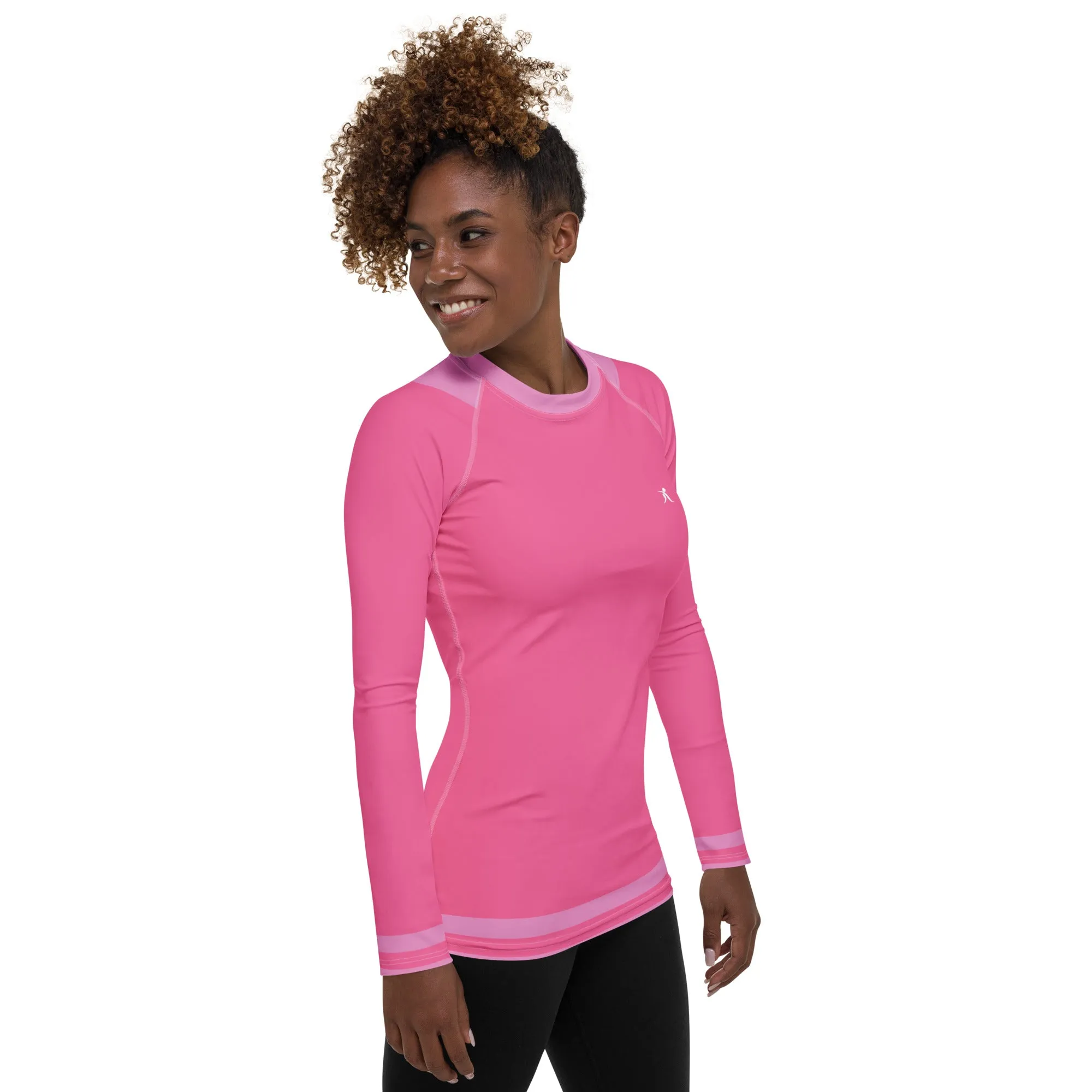 Pink Stripe Rash Guard